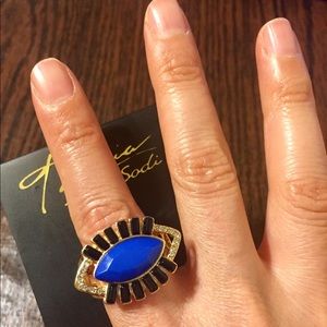 Thalia Sodi blue evil eye ring